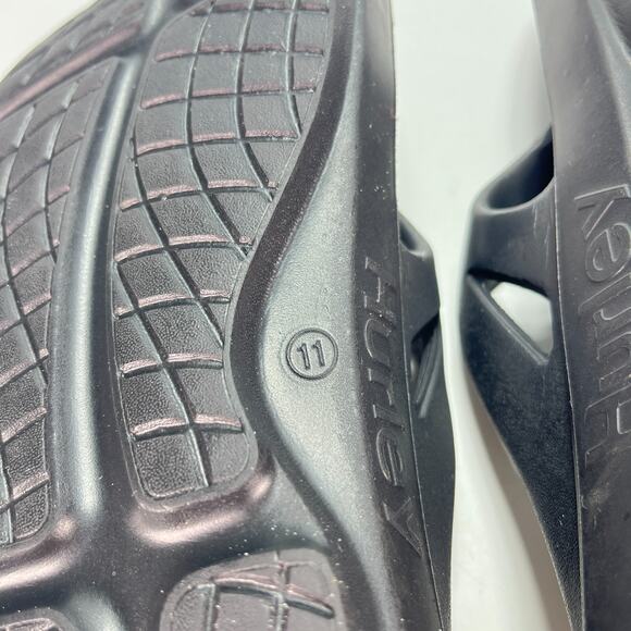 OOFOS OOriginal Hurley Black Lightweight Slip On Recovery Sandals Men's Size 11 - Picture 7 of 8